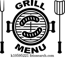 vector grill menu symbol vector grill menu symbol