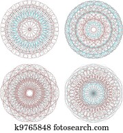 Vector guilloche pattern for currency, certificate or diplomas