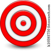 Vector illustration of 3d target Vector illustration of 3d target