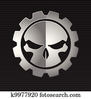 Vector illustration of evil skull Vector illustration of evil skull