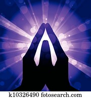 vector, ilustración, de, oración