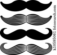 vector mustache vintage black icons vector mustache vintage black icons