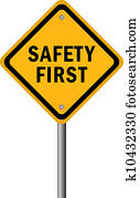 Vector safety first sign