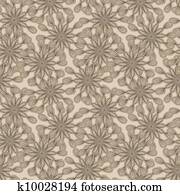vector seamless floral  monochrome pattern with bizarre flowers