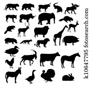 vector set of animals silhouette vector set of animals silhouette
