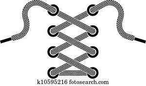 vector shoe lace symbol vector shoe lace symbol