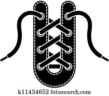 vector shoe lace symbol vector shoe lace symbol
