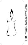 Vector symbol of candle Vector symbol of candle