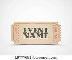 Vector ticket as a template for your event Vector ticket as a template for your event