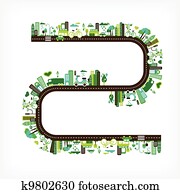 verde, ciudad, -, ambiente, y, ecología