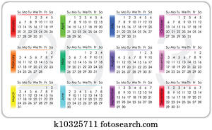 vetorial, calendário, 2013