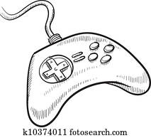 Video game controller sketch Video game controller sketch