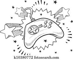 Video game controller sketch Video game controller sketch