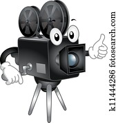 videokamera, maskottchen videokamera, maskottchen