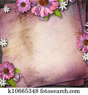 Vintage background with flowers Vintage background with flowers