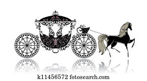 vintage carriage with horse vintage carriage with horse