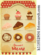 Vintage Dessert Menu Vintage Dessert Menu