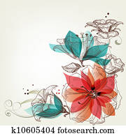 Vintage flowers background Vintage flowers background