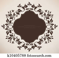 Vintage frame with floral ornament Vintage frame with floral ornament