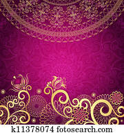 Vintage gold-purple frame