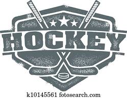 Vintage Hockey Sport Crest Vintage Hockey Sport Crest