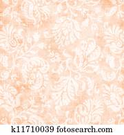 Vintage Pale Peach Floral Tapestry Vintage Pale Peach Floral Tapestry
