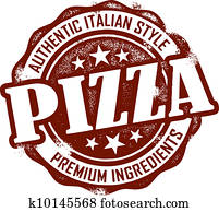 Vintage Style Pizza Menu Stamp Vintage Style Pizza Menu Stamp