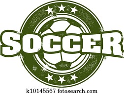 Vintage Style Soccer Team Stamp Vintage Style Soccer Team Stamp