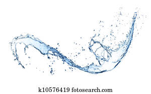 Water splash, isolated on white background Water splash, isolated on white background
