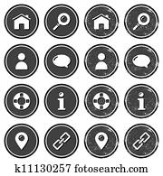 website, menu, navigace, za, grung