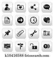 Website navigation buttons set Website navigation buttons set