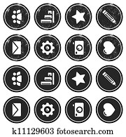 Website navigation retro labels Website navigation retro labels