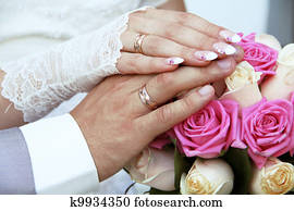 Wedding rings on hands Wedding rings on hands