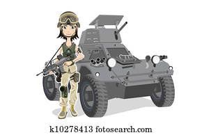weiblich, soldat weiblich, soldat