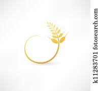 weizen, ohren, symbol weizen, ohren, symbol