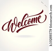 'welcome' hand lettering (vector) 'welcome' hand lettering (vector)
