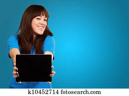 Woman Holding Ipad Woman Holding Ipad