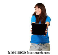 Woman Holding Ipad Woman Holding Ipad