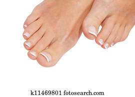 Woman pedicure isolated on white Woman pedicure isolated on white