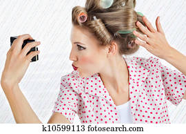 Woman Self Photographing Herself