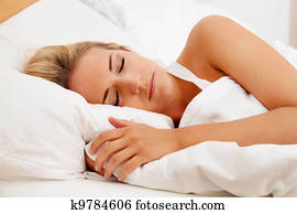 woman sleeping in bed