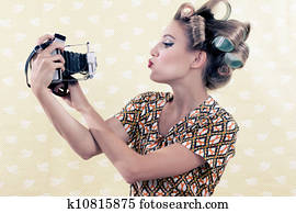 Woman taking Self-portrait