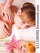  women massage body  in spa