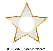 Wooden frame in star shape 