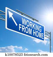 Working from home concept. Working from home concept.