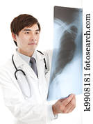 young doctor with xray 