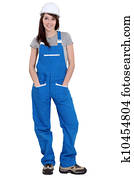 Young female apprentice ready to work