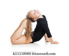 Young girl doing gymnastics Young girl doing gymnastics