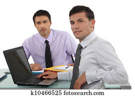 zwei, männlich, büroangestellte