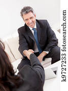 älter, geschäftsmann, an, dass, interview